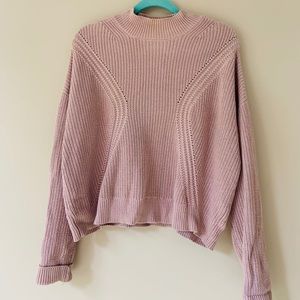 Pink mock neck sweater